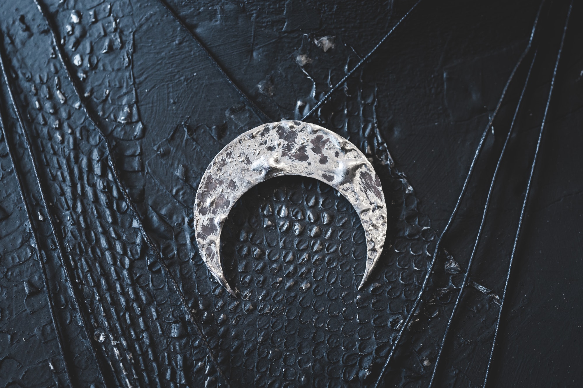 Silver female necklace